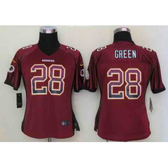 Women Nike Washington Redskins 28 Darrell Green Red Drift Fashion Elite NFL Jerseys 2013 New
